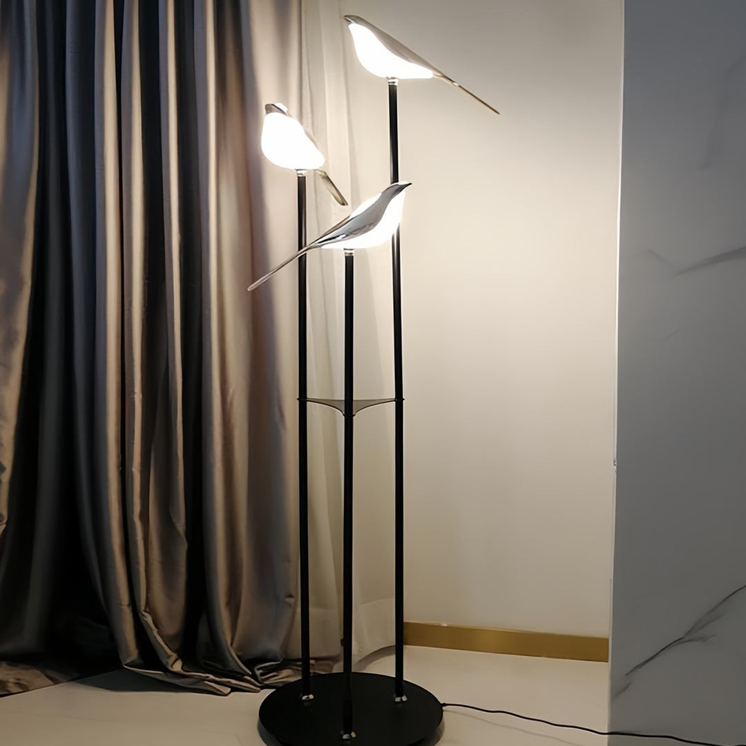 Bird Floor Lamp | 3 Heads Contemporary Artistic Accent Lamp