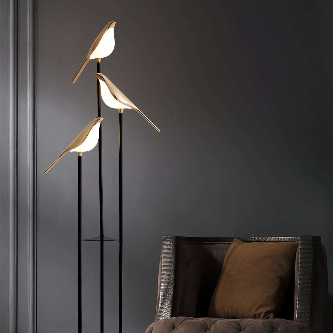 Bird Floor Lamp | 3 Heads Contemporary Artistic Accent Lamp