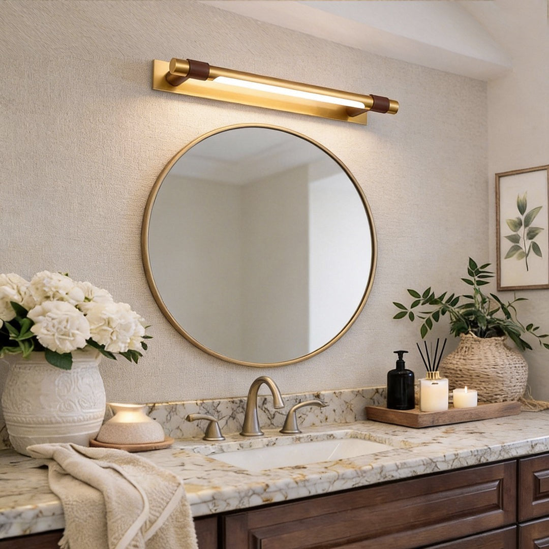 120° Rotatable Bathroom Light | Black & Gold Vanity Light