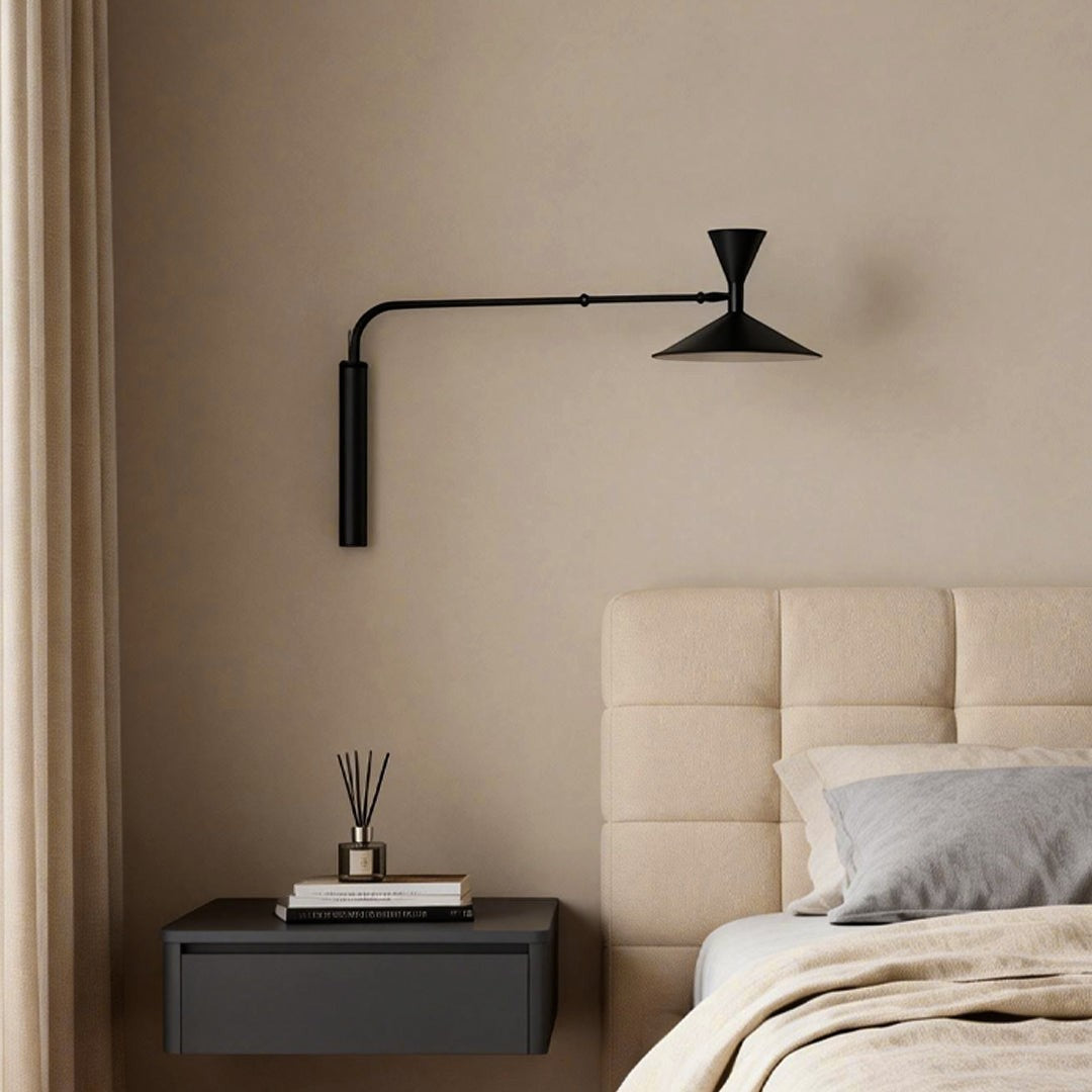 Modern Double-Joint Swing Arm Wall Sconce | Up & Down Iron Aluminum