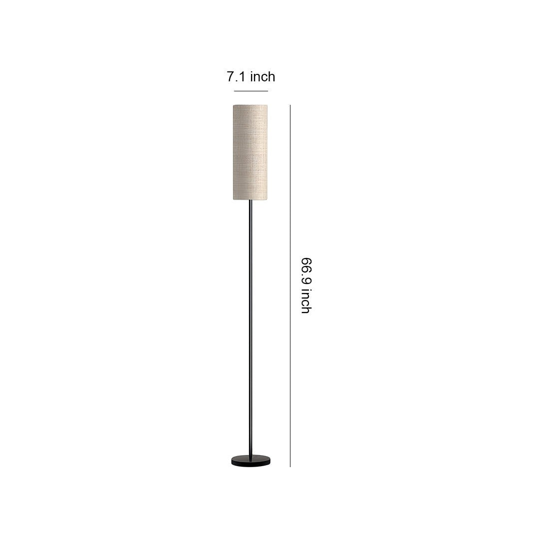 Artistic Linen Cover Light | Black Wrought Iron Floor Lamps
