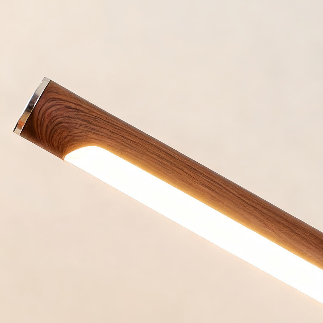 Mid-Century Iron Walnut Swing Arm Wall Sconce | Eye-Protecting LED