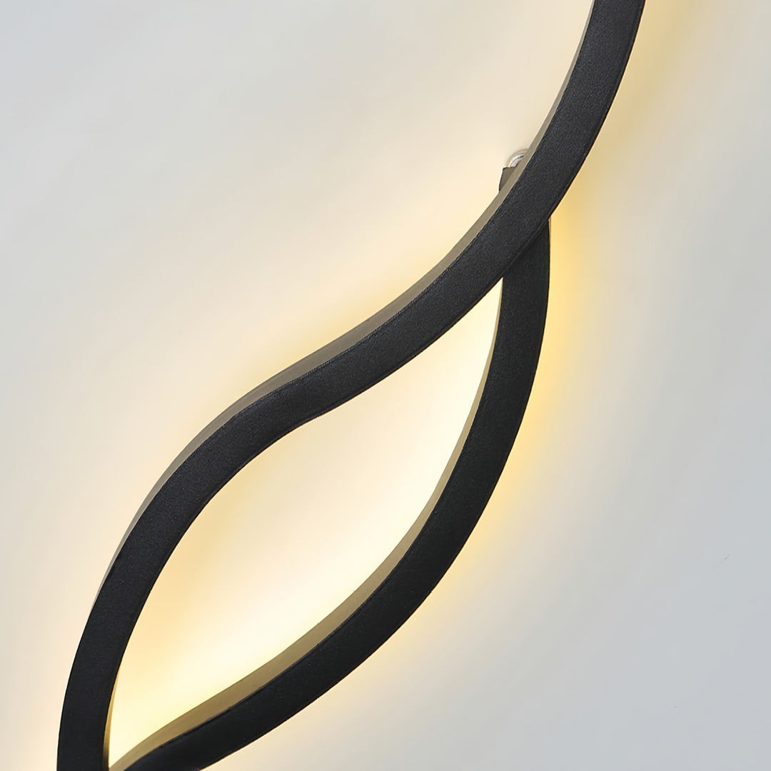 Bedside Wall Light Modern | Unique Wavy Finish Sleek Lamp