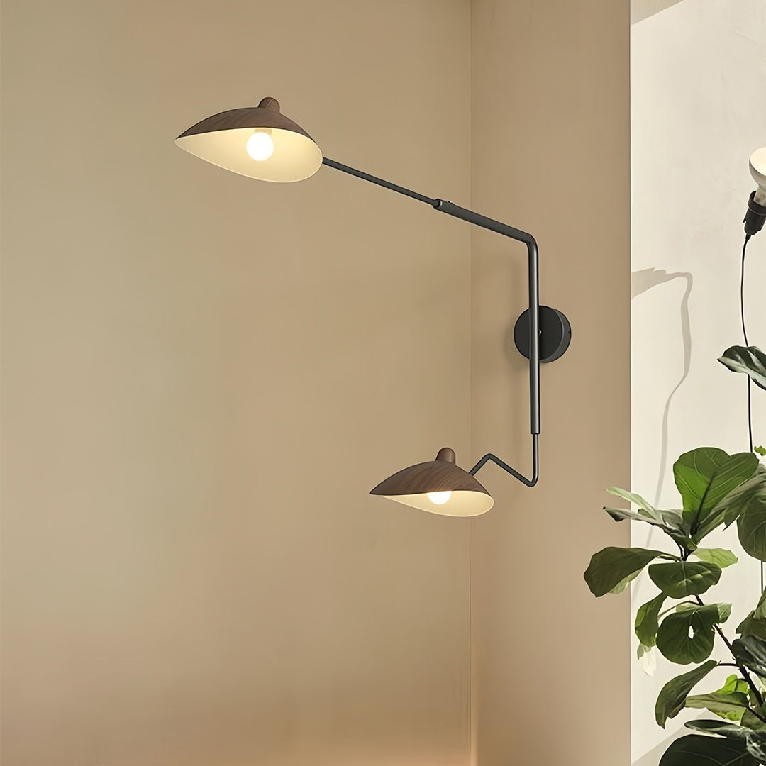 Contemporary Industrial Full Spectrum Lamp | Swing Arm Wall Light