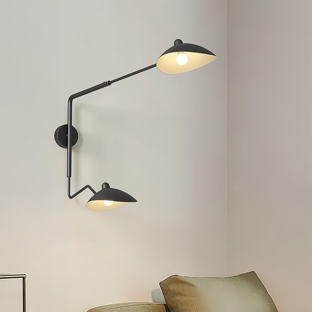 Contemporary Industrial Full Spectrum Lamp | Swing Arm Wall Light