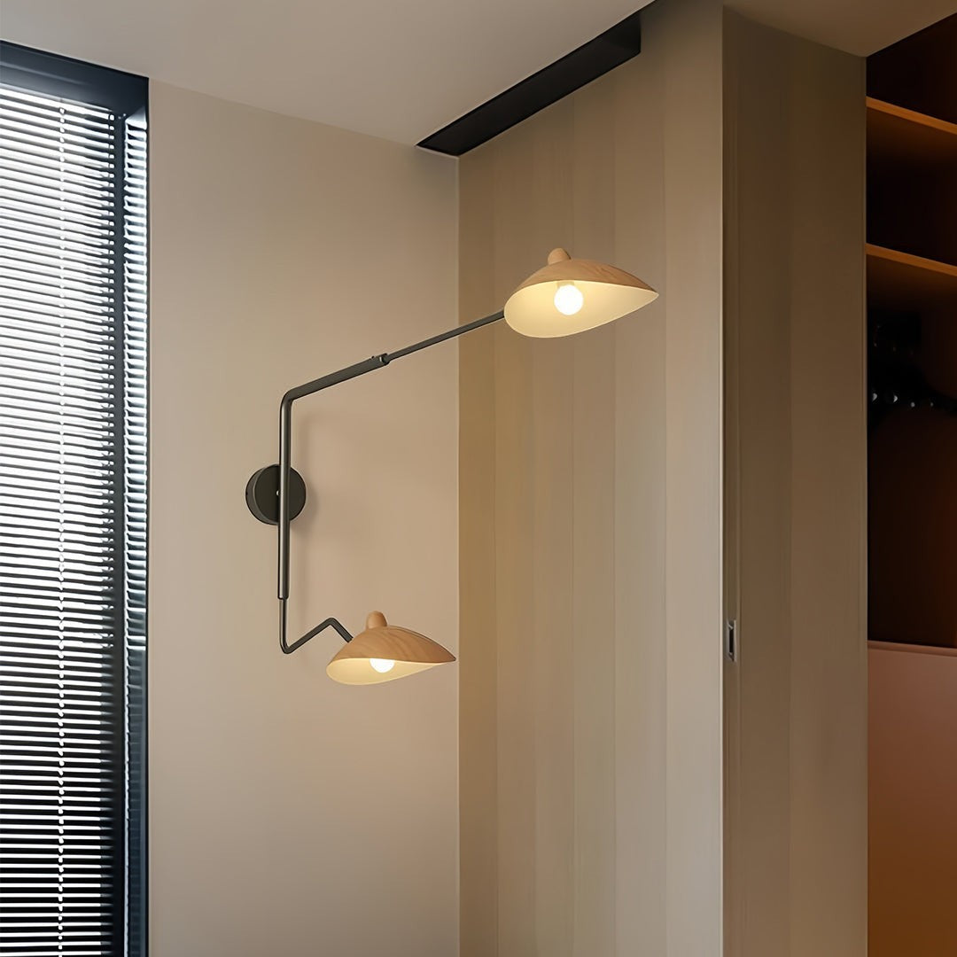 Contemporary Industrial Full Spectrum Lamp | Swing Arm Wall Light