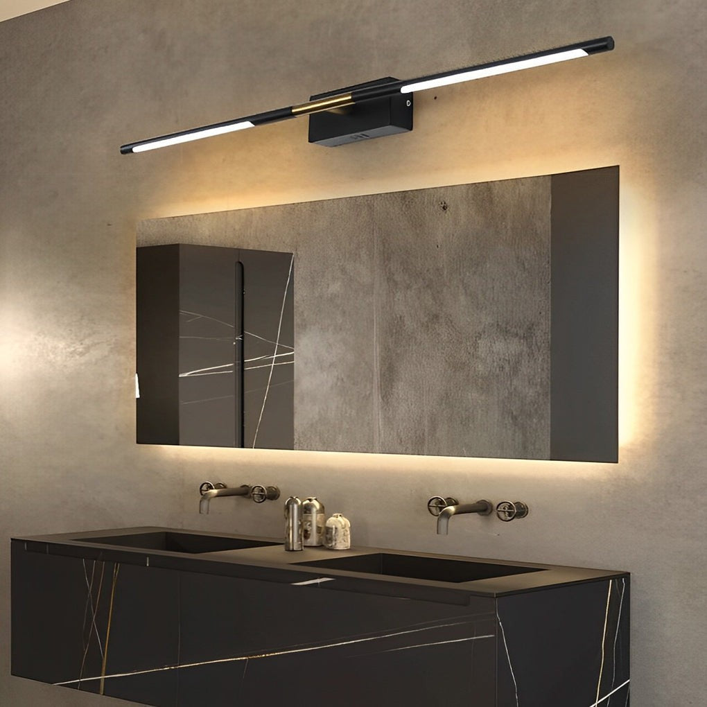 Black Linear LED Light | Contemporary Vanity Light Bar