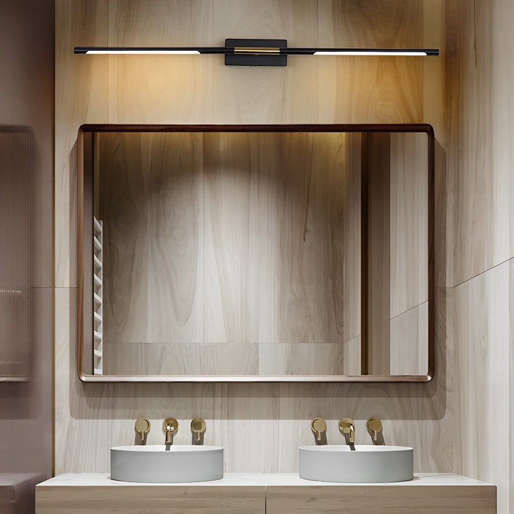 Black Linear LED Light | Contemporary Vanity Light Bar