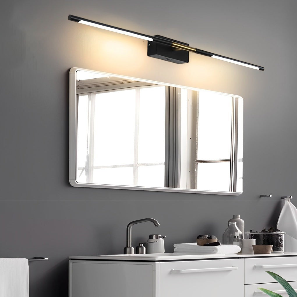 Black Linear LED Light | Contemporary Vanity Light Bar