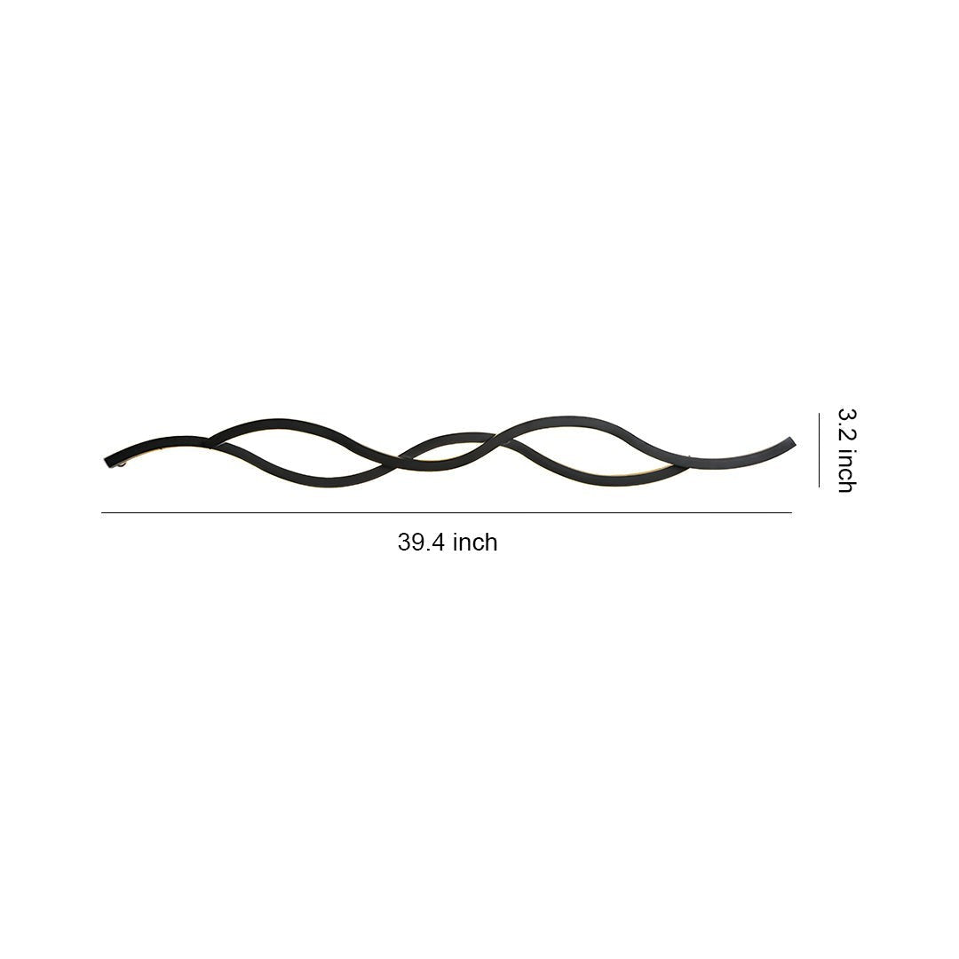 Bedside Wall Light Modern | Unique Wavy Finish Sleek Lamp