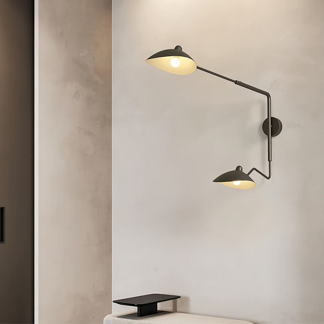 Contemporary Industrial Full Spectrum Lamp | Swing Arm Wall Light