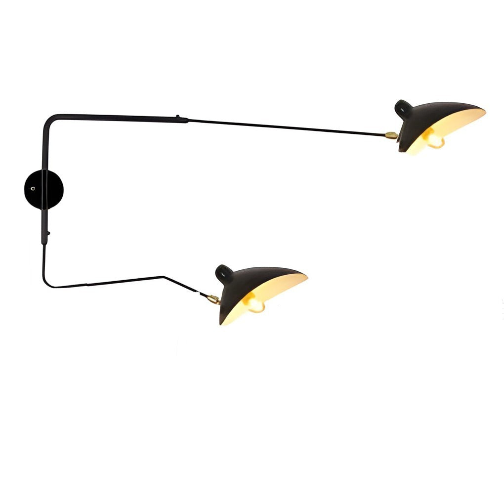 Industrial Style Adjustable Light | Double Arm Wall Sconce