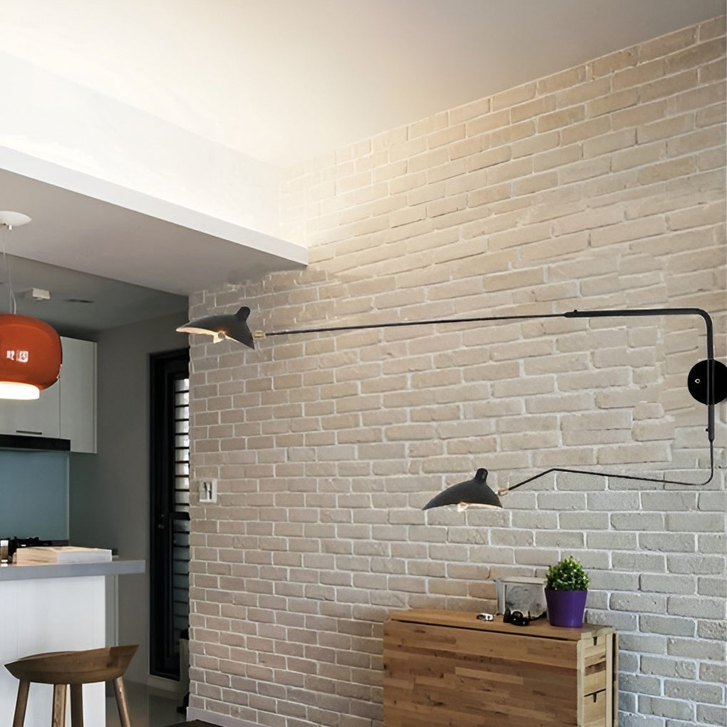 Industrial Style Adjustable Light | Double Arm Wall Sconce