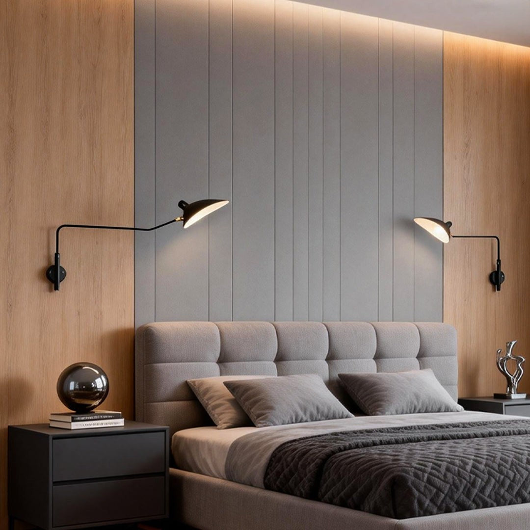 Industrial Style Adjustable Light | Double Arm Wall Sconce