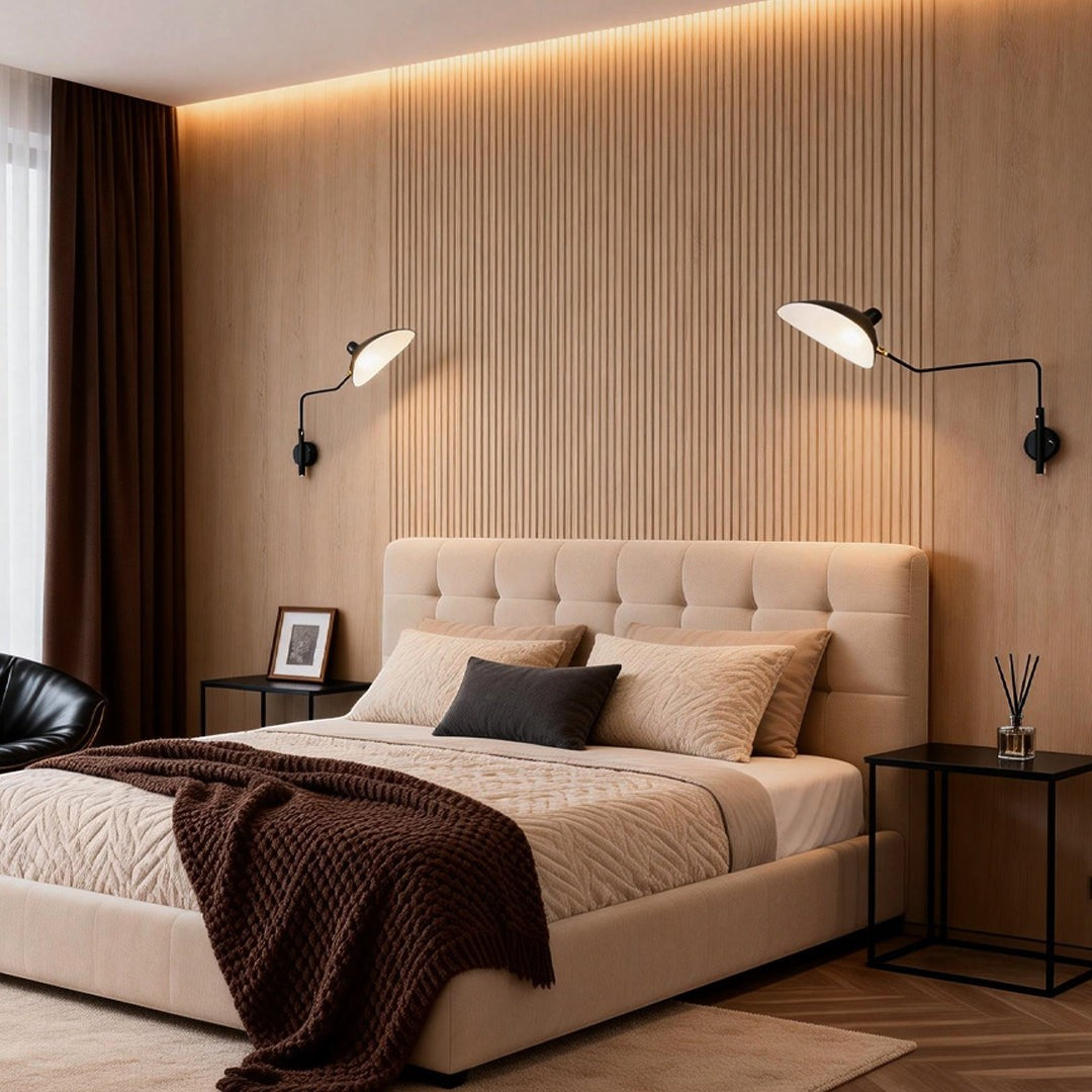 Industrial Style Adjustable Light | Double Arm Wall Sconce