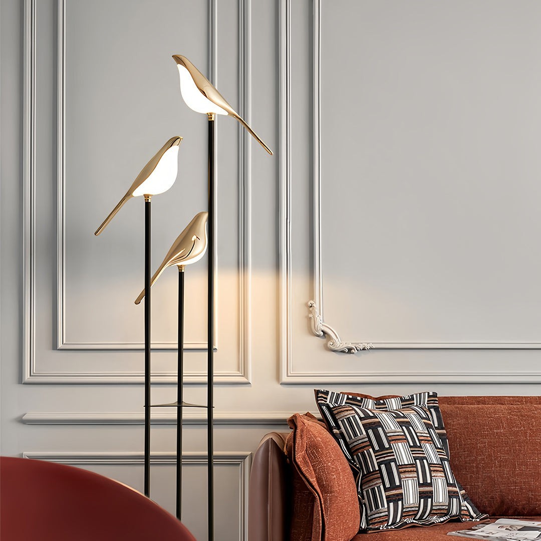 Bird Floor Lamp | 3 Heads Contemporary Artistic Accent Lamp