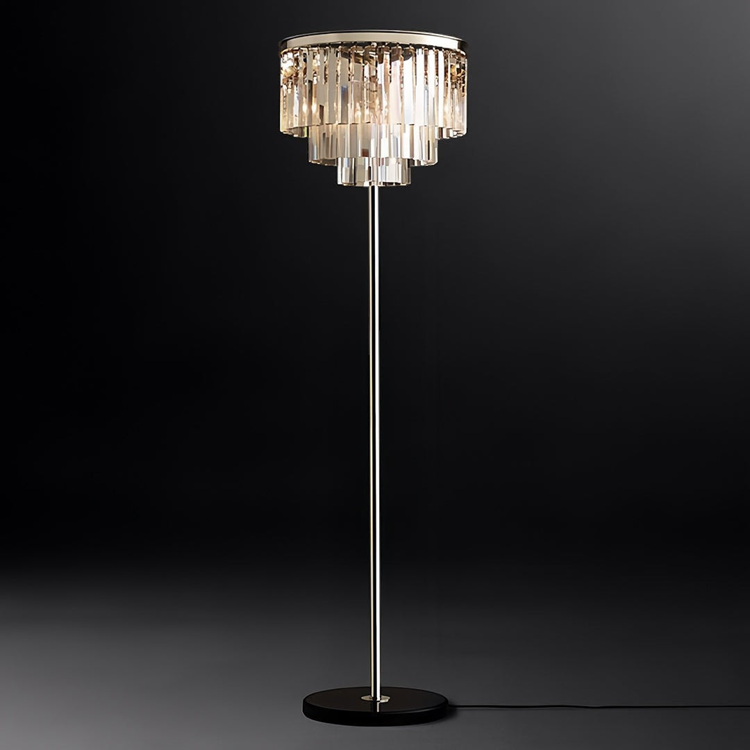 American Glamorous Decorative Standing Luxury Light | Floor Crystal Lamp