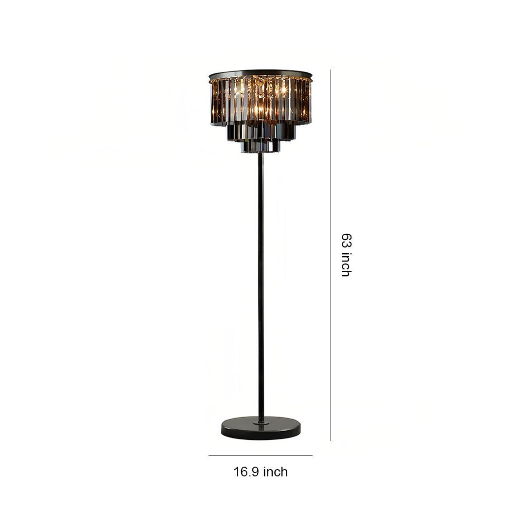 American Glamorous Decorative Standing Luxury Light | Floor Crystal Lamp