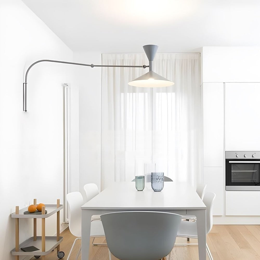 Modern Double-Joint Swing Arm Wall Sconce | Up & Down Iron Aluminum