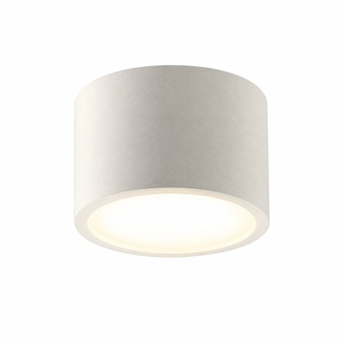 Cylinder LED Ceiling Light - White Finish, Warm Light