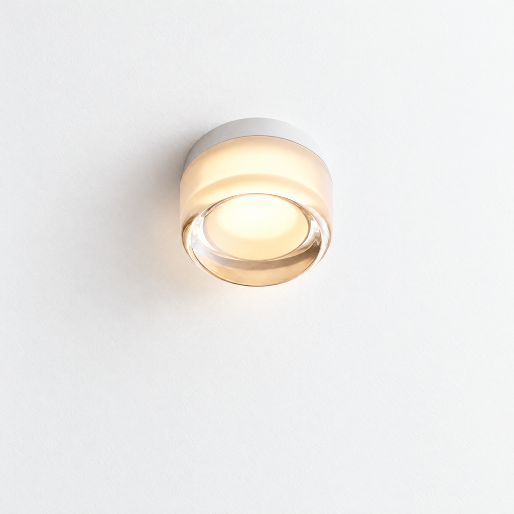 Compact Curved Wall Light - White Version, Warm Light