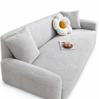 Stretch Jacquard Sofa Cover - On Sofa, White Background