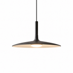 Slim Nordic Pendant Light - Black Shade on White Background