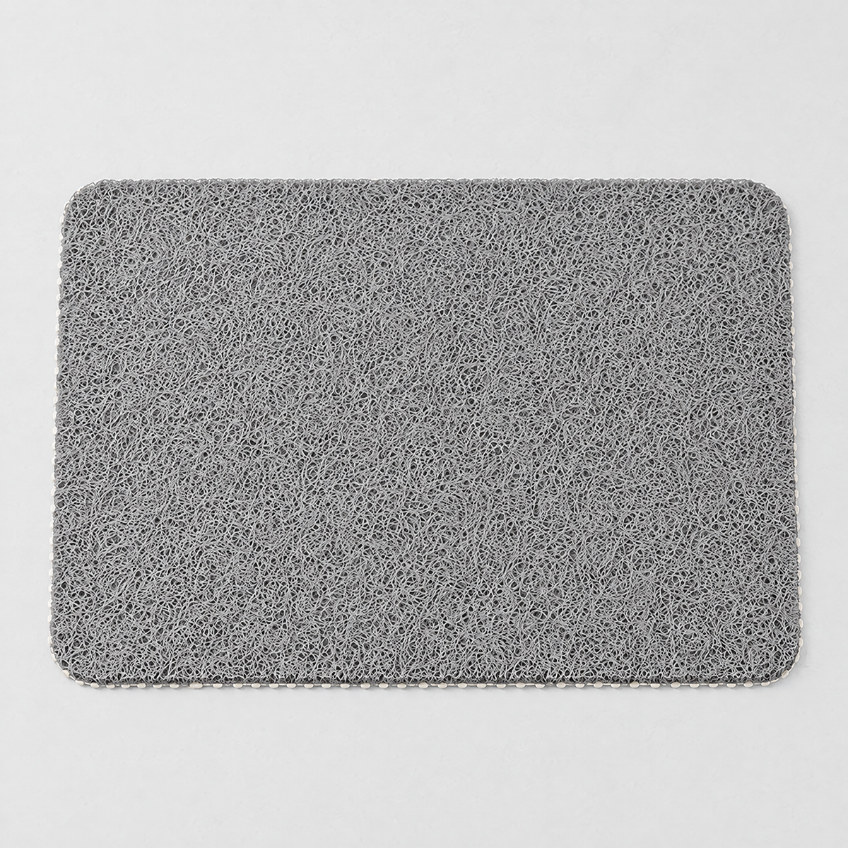 Non-Slip Loop Shower Mat - Grey Mat on Grey Background