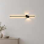 Up & Down LED Wall Light - Black Finish Above Console