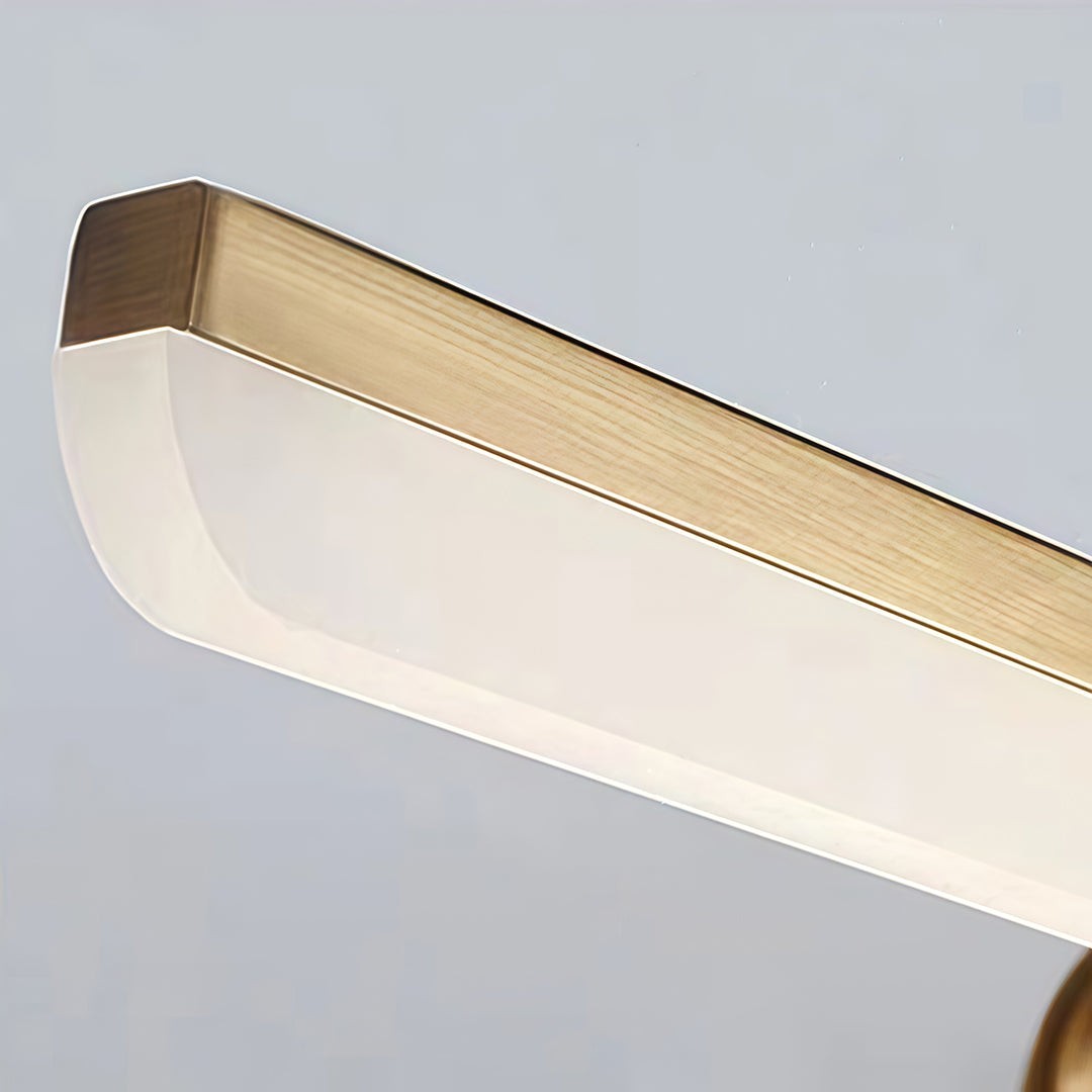 Brass Curved Arm Vanity Light Bar | Modern Bathroom Mirror Light