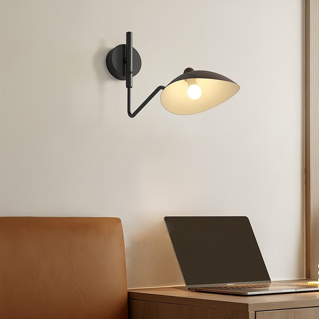 Contemporary Industrial Full Spectrum Lamp | Swing Arm Wall Light