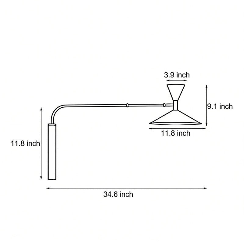 Modern Double-Joint Swing Arm Wall Sconce | Up & Down Iron Aluminum