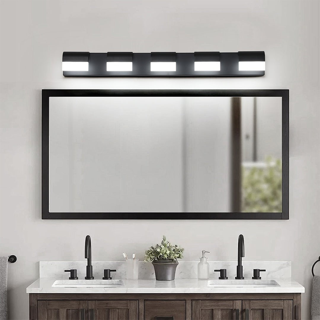 Black Vanity Lighting | Bathroom Makeup Mirror Light