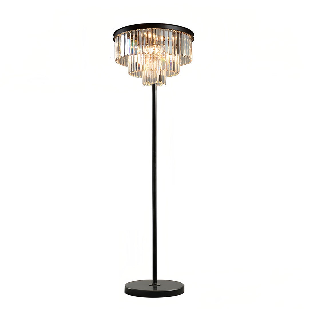 American Glamorous Decorative Standing Luxury Light | Floor Crystal Lamp