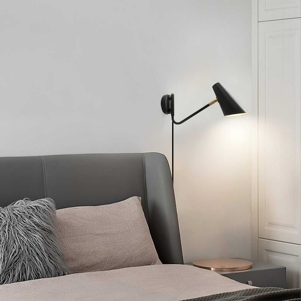 Modern Hoxton Hanging Wall Sconce | Conical Shade 1-Light