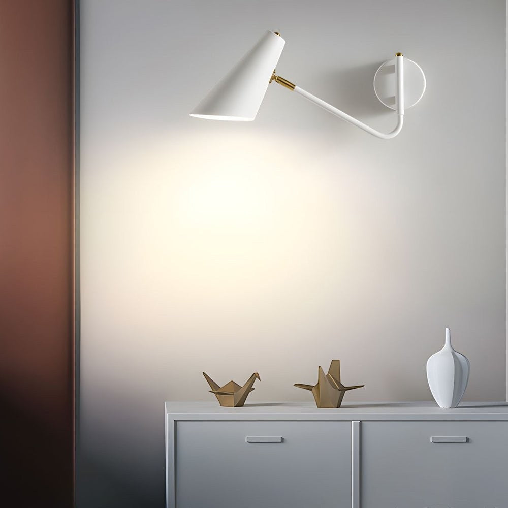 Modern Hoxton Hanging Wall Sconce | Conical Shade 1-Light