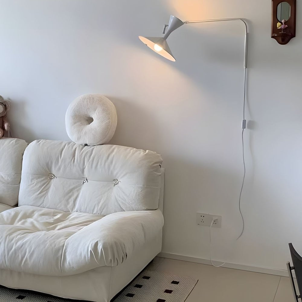 Modern Double-Joint Swing Arm Wall Sconce | Up & Down Iron Aluminum