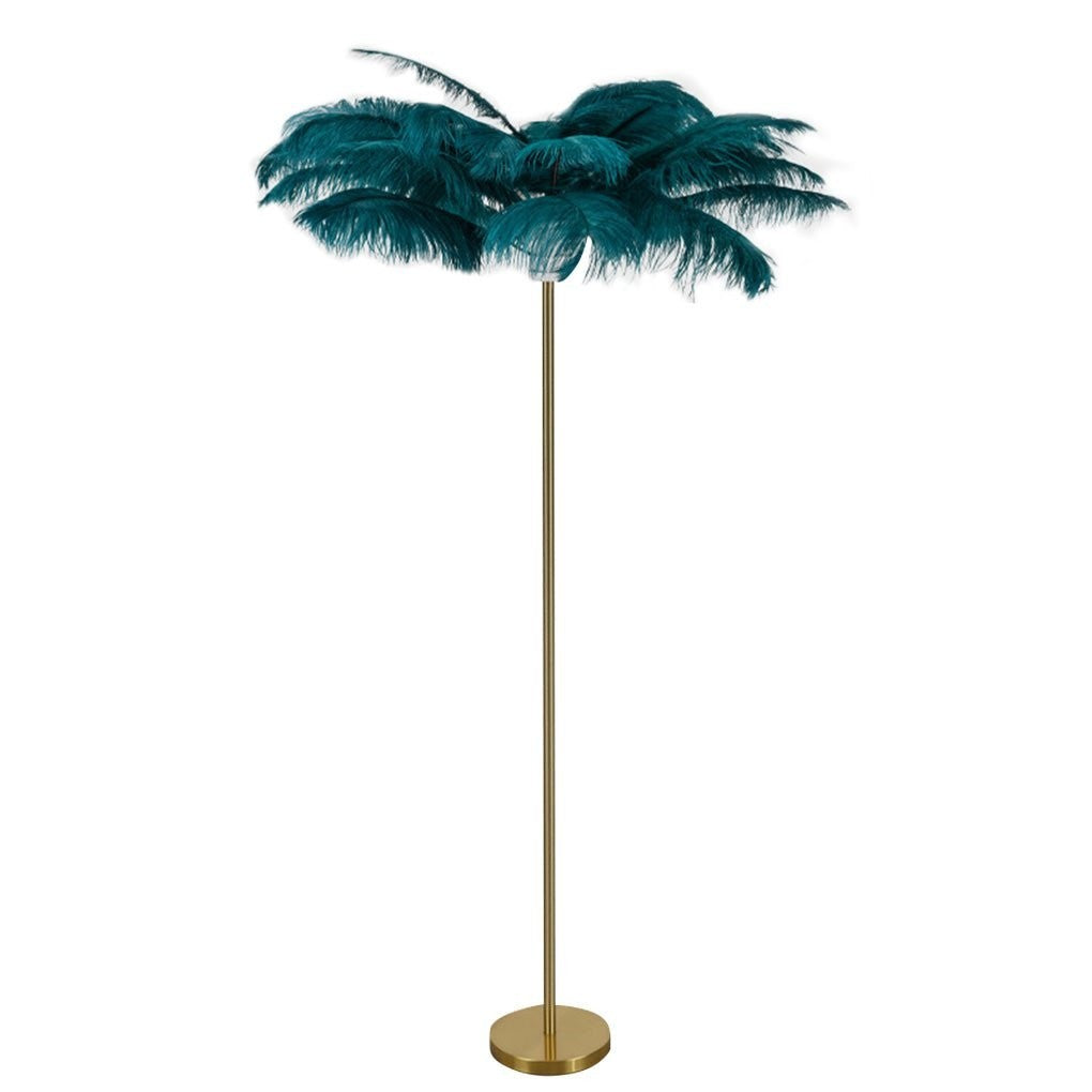 30 Inch Statement Ostrich | Feather Decorative Accent Floor Lamp