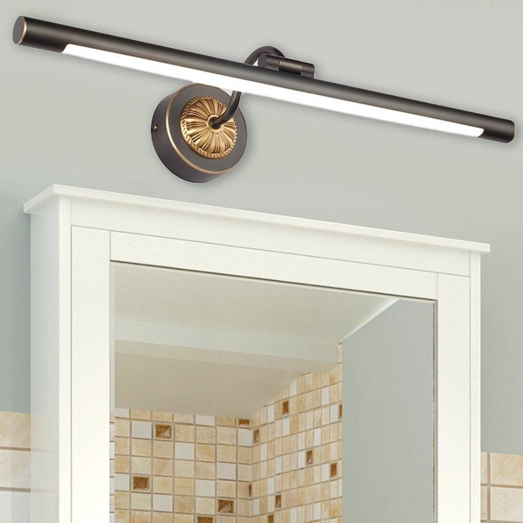 Black Copper Linear Rotatable Bathroom Vanity Light | 240° Adjustable LED Head