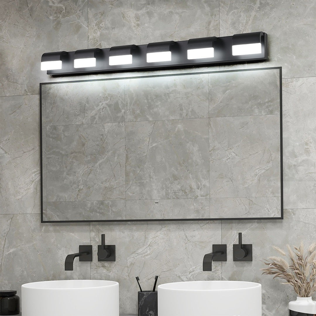 Black Vanity Lighting | Bathroom Makeup Mirror Light