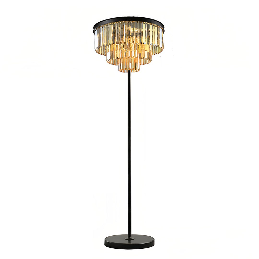 American Glamorous Decorative Standing Luxury Light | Floor Crystal Lamp