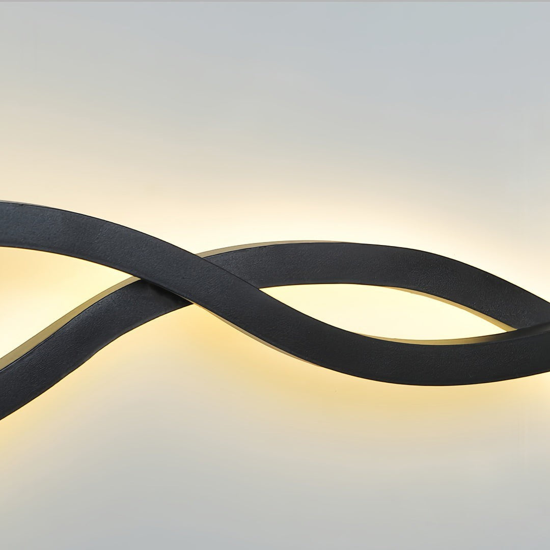 Bedside Wall Light Modern | Unique Wavy Finish Sleek Lamp