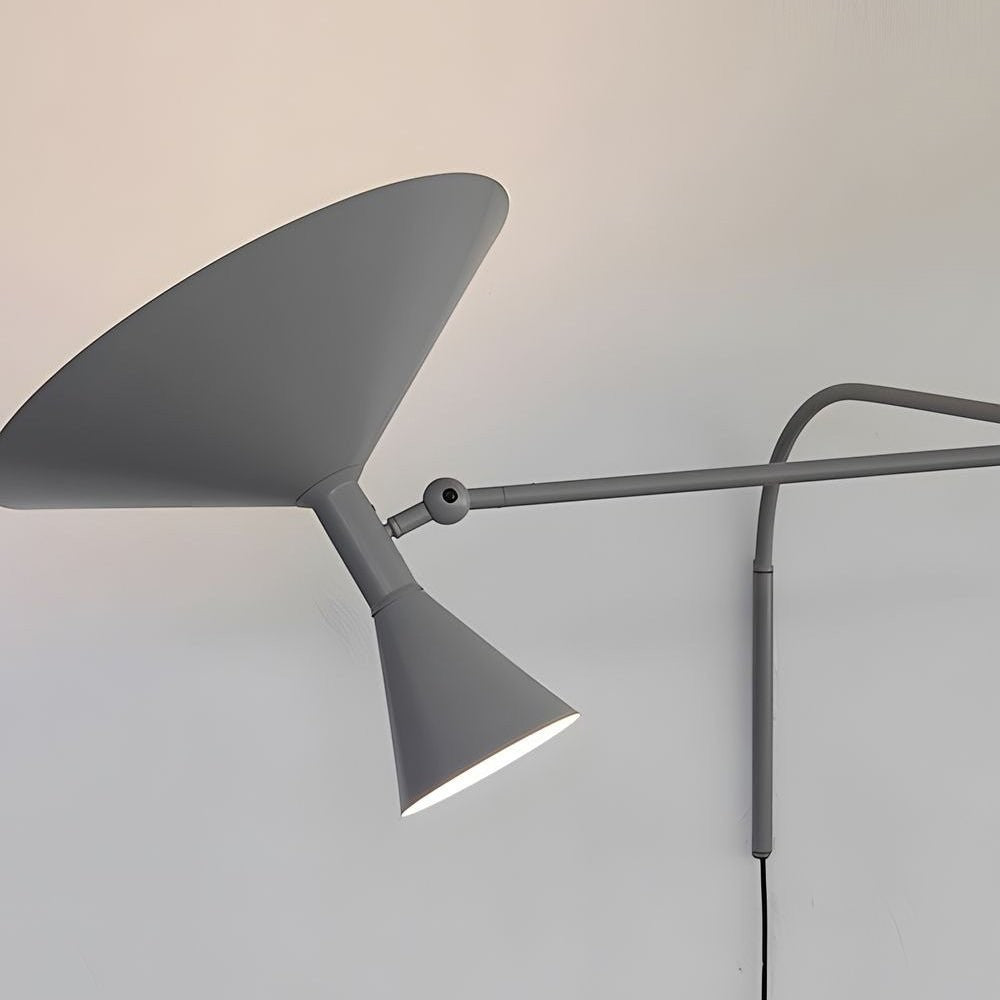 Modern Double-Joint Swing Arm Wall Sconce | Up & Down Iron Aluminum