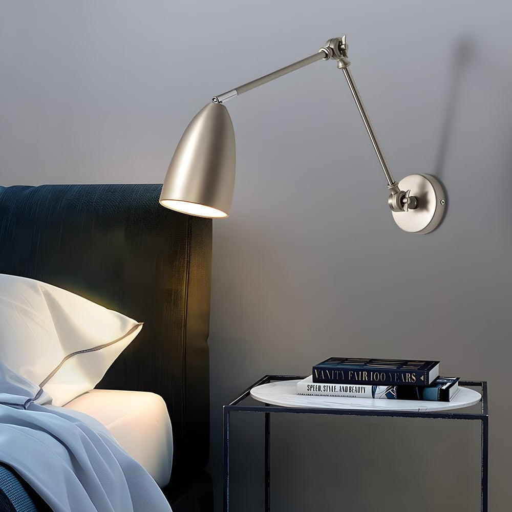 Metal Swing Arm Folding Wall Light | 3-Joint 180° Adjustable LED