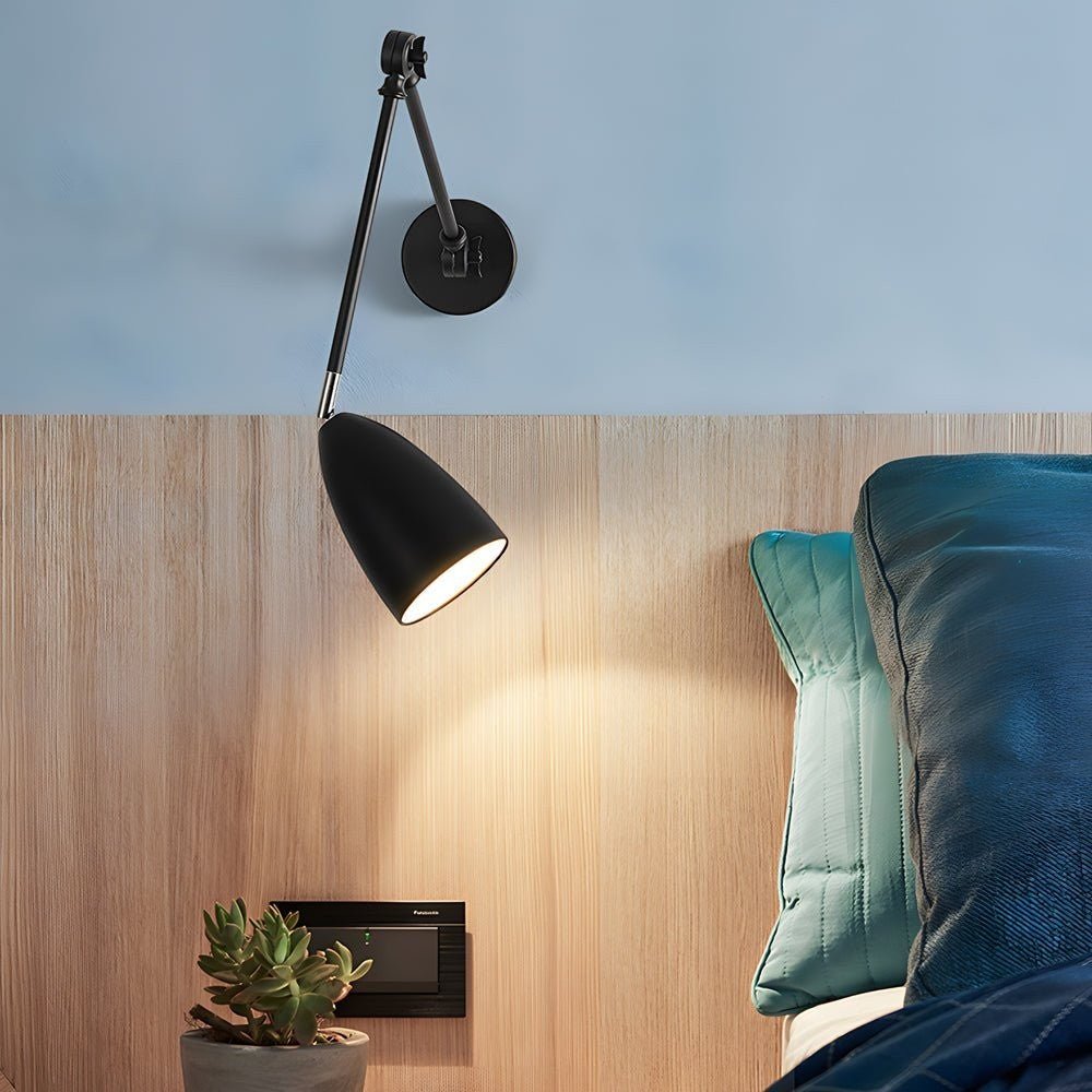 Metal Swing Arm Folding Wall Light | 3-Joint 180° Adjustable LED