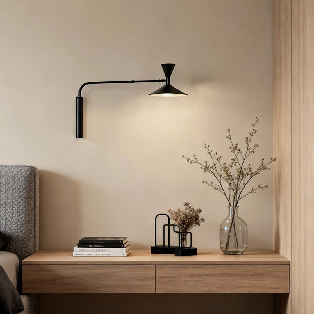 Modern Double-Joint Swing Arm Wall Sconce | Up & Down Iron Aluminum