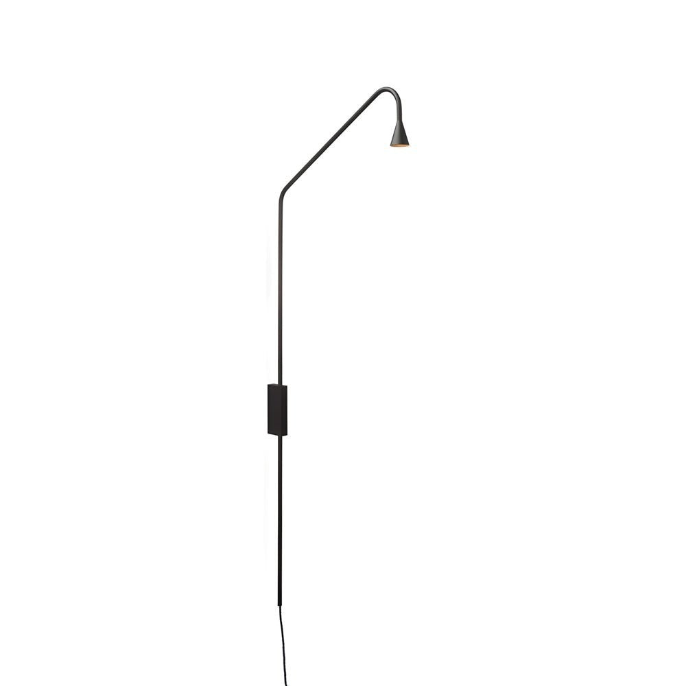 Long Swing Arm Wall Lamp | Black or Gold Adjustable Iron Sconce