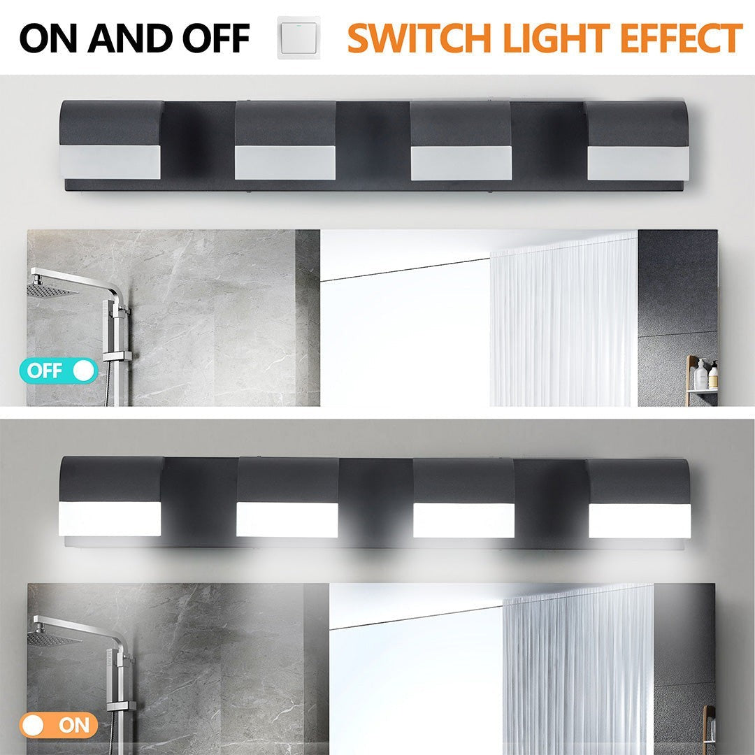 Black Vanity Lighting | Bathroom Makeup Mirror Light