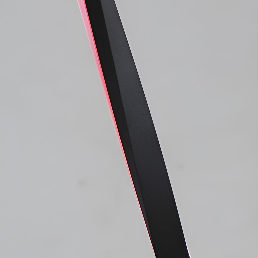 49-Inch Twisted Aluminum Flat-Column LED Floor Lamp | Sleek Black