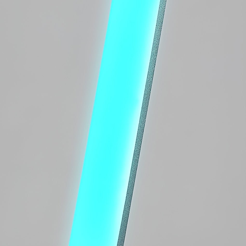 49-Inch Twisted Aluminum Flat-Column LED Floor Lamp | Sleek Black